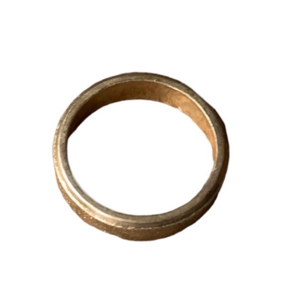 Mens Gold Plated Metal Band Ring Jewelry Size 11 - Picture 2 of 4